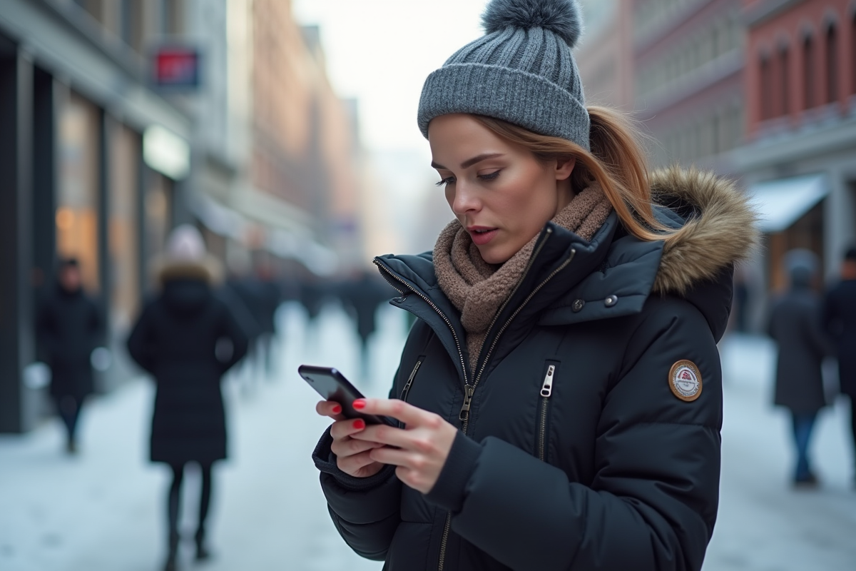 Femme en manteau d