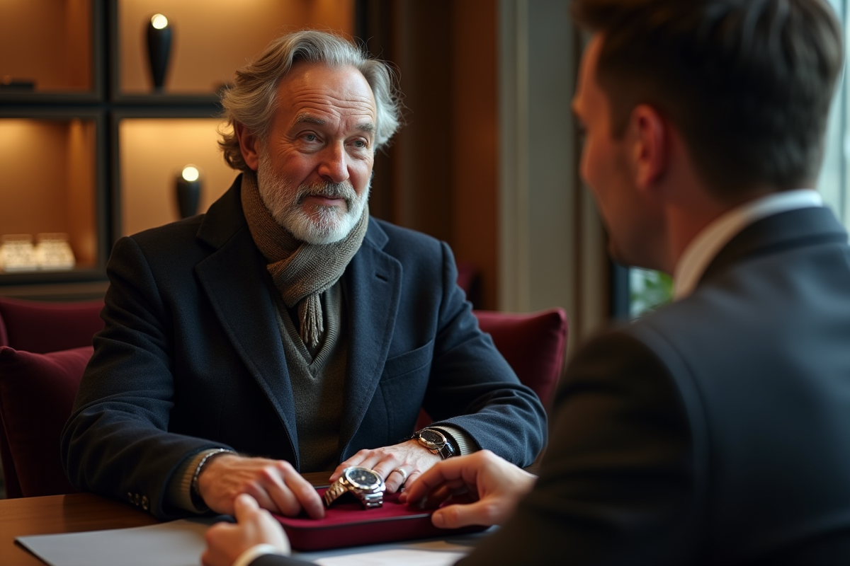 Homme discute avec un conseiller autour d